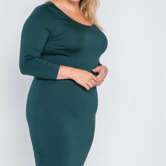 Women's Green Dress Size 1X - Picture 1 of 4